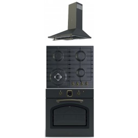 NARTE RETRO SİYAH ANKASTRE SET